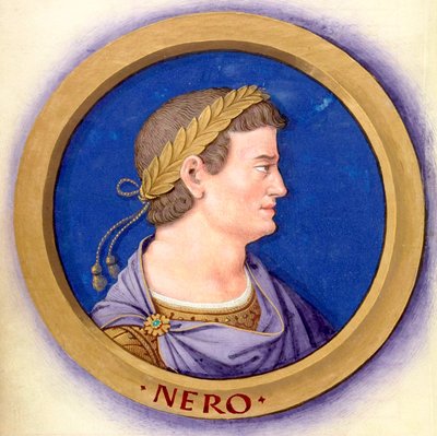 Descrizione dei dodici Cesari con le loro figure 6-Nerone da Jean Bourdichon
